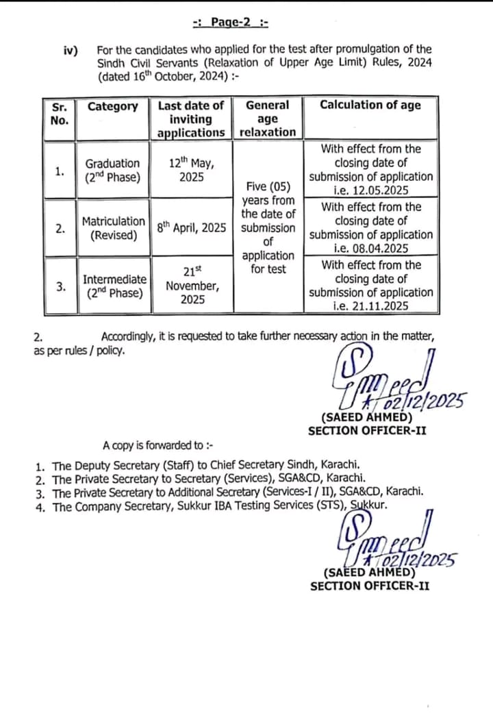 SJP Age Relaxtion 15 Year For IBA 5 To 15 Test Pass page 2