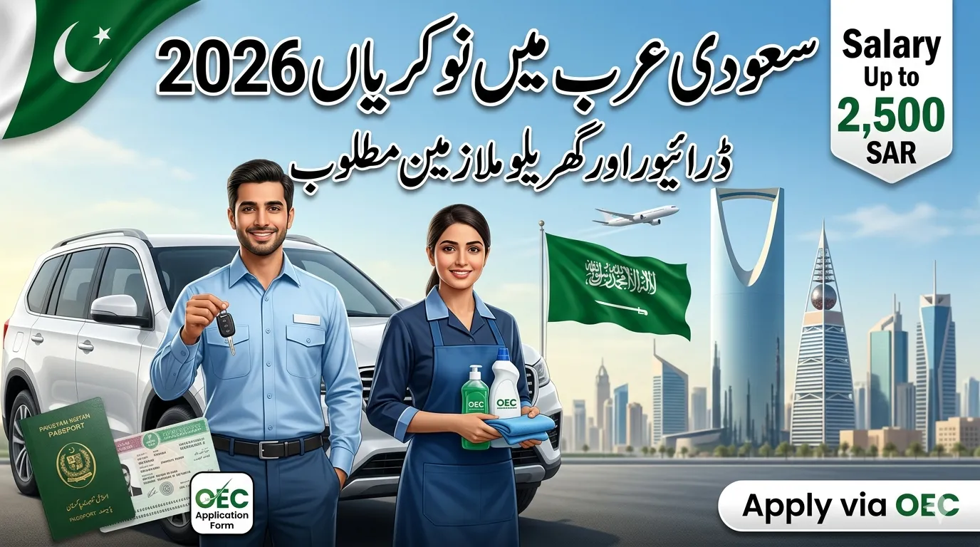 Saudi Arabia Jobs for Pakistani 2026